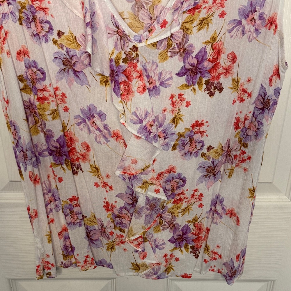 NWOT Culture Code Floral Sleeveless Blouse - Multicolor - Picture 3 of 8